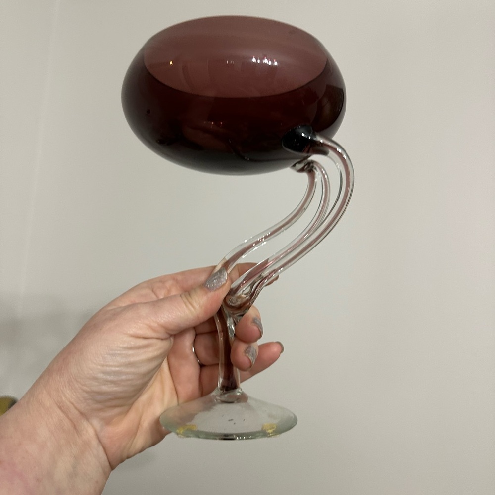 Vintage jozefina krosono blown art jellyfish dish